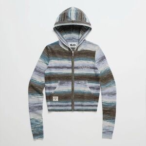 Madhappy Striped Hoodie - Blue, Brown, Gray